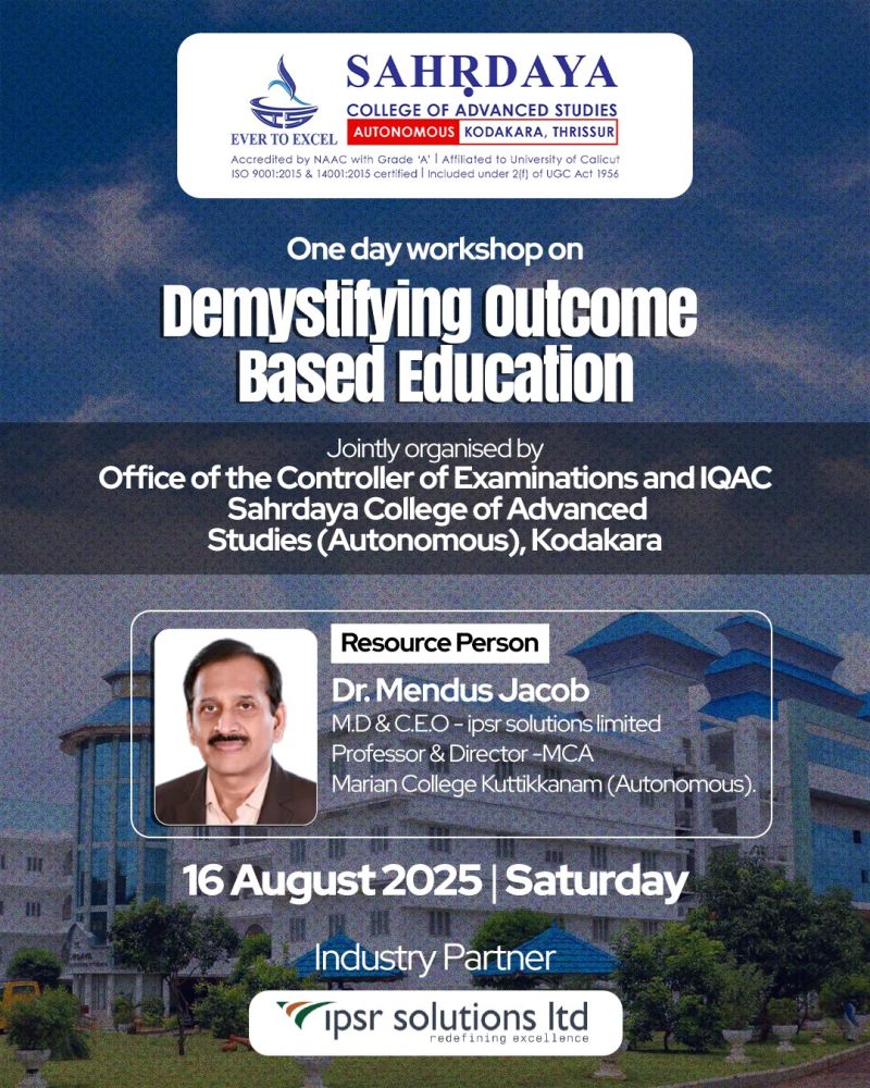SAHRDAYA COLLEGE NEWS
