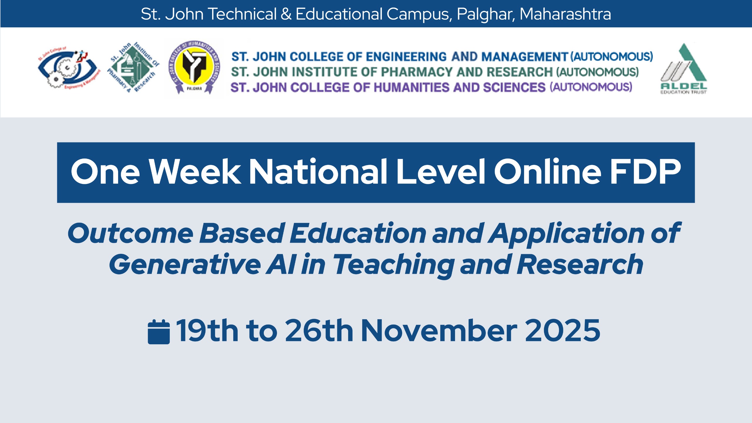 One Week fdp palghar